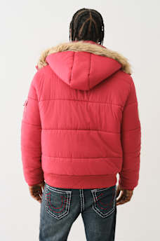 FUR HOOD BIG T PUFFER JACKET, image 6