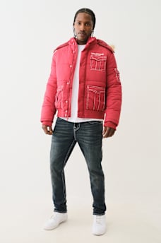 FUR HOOD BIG T PUFFER JACKET, image 8