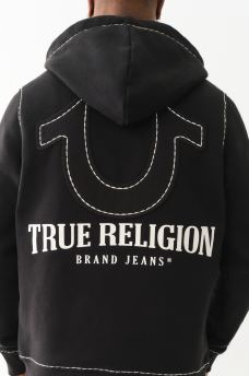 HORSESHOE APPLIQUE SUPER T FLEECE HOODIE, image 4