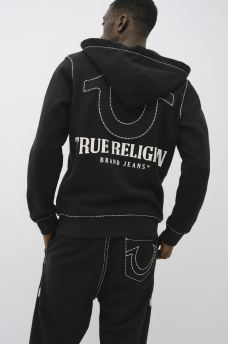 HORSESHOE APPLIQUE SUPER T FLEECE HOODIE, image 1