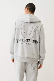 HORSESHOE APPLIQUE SUPER T FLEECE HOODIE, image 1