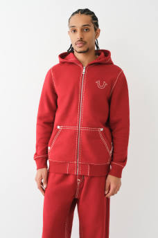 HORSESHOE APPLIQUE SUPER T FLEECE HOODIE, image 3