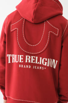 HORSESHOE APPLIQUE SUPER T FLEECE HOODIE, image 1