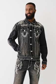 BW x TR BIG T FLAME TRUCKER JACKET, image 2