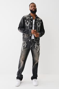 BW x TR BIG T FLAME TRUCKER JACKET, image 5