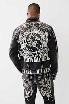 BW x TR BIG T FLAME TRUCKER JACKET, image 7