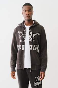 VINTAGE BUDDHA ZIP HOODIE, image 3