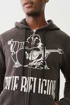 VINTAGE BUDDHA ZIP HOODIE, image 1