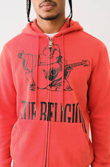 VINTAGE BUDDHA ZIP HOODIE, image 1