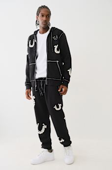 BIG T WARPED PUFF PRINT LOGO JOGGER, image 3