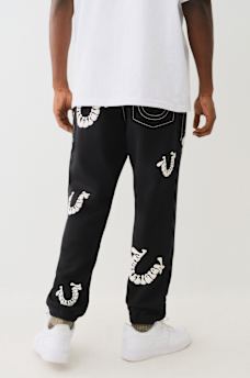 BIG T WARPED PUFF PRINT LOGO JOGGER, image 5