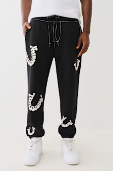 BIG T WARPED PUFF PRINT LOGO JOGGER, image 1