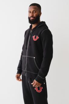 BIG T CROSS STITCH ZIP HOODIE, image 5