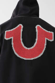 BIG T CROSS STITCH ZIP HOODIE, image 1