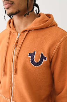 BIG T CROSS STITCH ZIP HOODIE, image 4