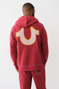 BIG T CROSS STITCH ZIP HOODIE, image 1