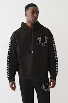 SUDADERA CON CAPUCHA Y HERRADURA CON TACHAS