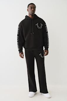 SUDADERA CON CAPUCHA Y HERRADURA CON TACHAS