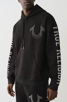 SUDADERA CON CAPUCHA Y HERRADURA CON TACHAS