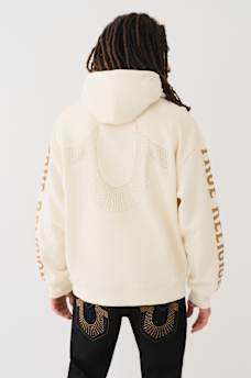 SUDADERA CON CAPUCHA Y HERRADURA CON TACHAS