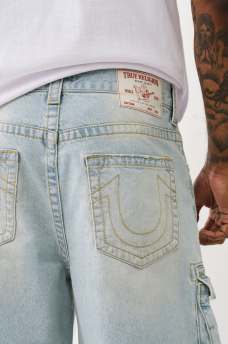 LIGHT WASH BAGGY CARGO JEAN, image 4