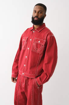 FRAYED BIG T JACKET