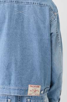 FRAYED BIG T DENIM JACKET , image 5