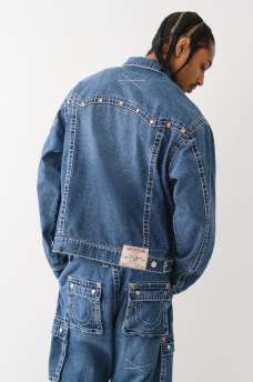 RIVET BIG T WESTERN DENIM JACKET 