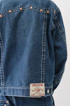 RIVET BIG T WESTERN DENIM JACKET 