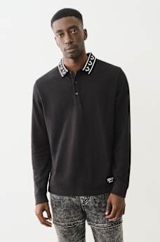 LONG SLEEVE POLO SHIRT, image 4