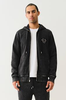 STUDDED LOGO ZIP HOODIE, image 3