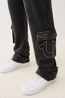 STUDDED CARGO SWEAT PANT, image 2