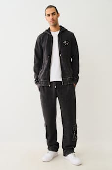 STUDDED CARGO SWEAT PANT, image 7