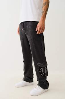 STUDDED CARGO SWEAT PANT, image 1