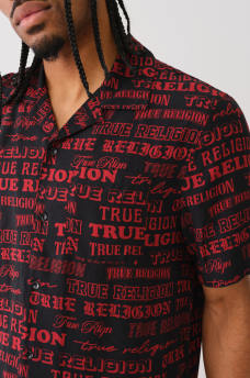TRUE RELIGION CAMP COLLAR SHIRT, image 1