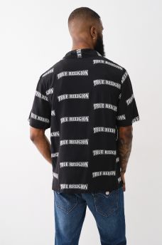 MONOGRAM LOGO CAMP COLLAR SHIRT, image 3