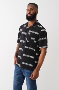 MONOGRAM LOGO CAMP COLLAR SHIRT, image 5