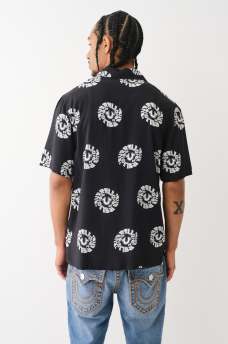 SWIRL LOGO CAMP COLLAR SHIRT, image 3