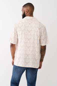HORSESHOE STITCH CAMP COLLAR SHIRT, image 3