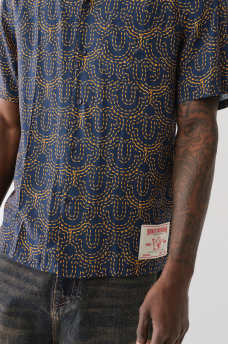 HORSESHOE STITCH CAMP COLLAR SHIRT, image 4