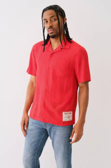 CAMP COLLAR SHORT SLEEVE SHIRT, image 4