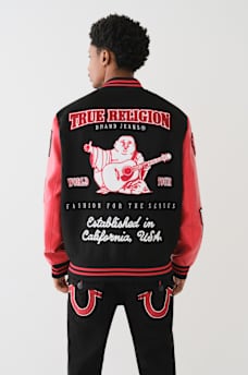 CHENILLE LOGO PATCH VARSITY JACKET