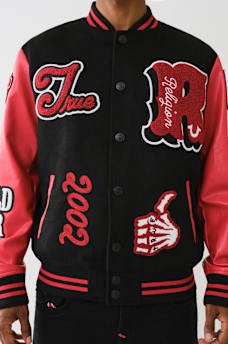 CHENILLE LOGO PATCH VARSITY JACKET