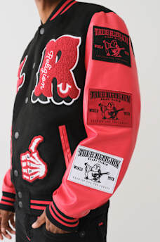 CHENILLE LOGO PATCH VARSITY JACKET