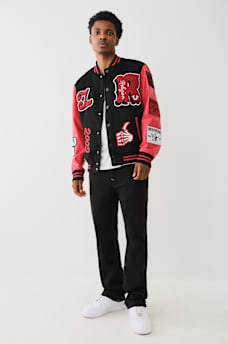 CHENILLE LOGO PATCH VARSITY JACKET