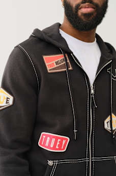 BIG T PATCH ZIP HOODIE, image 5