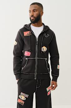 BIG T PATCH ZIP HOODIE, image 1
