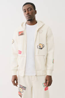 BIG T PATCH ZIP HOODIE, image 2