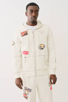 BIG T PATCH ZIP HOODIE, image 3