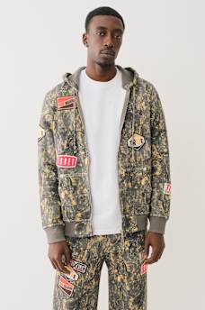 BIG T BUDDHA CAMO ZIP HOODIE, image 2